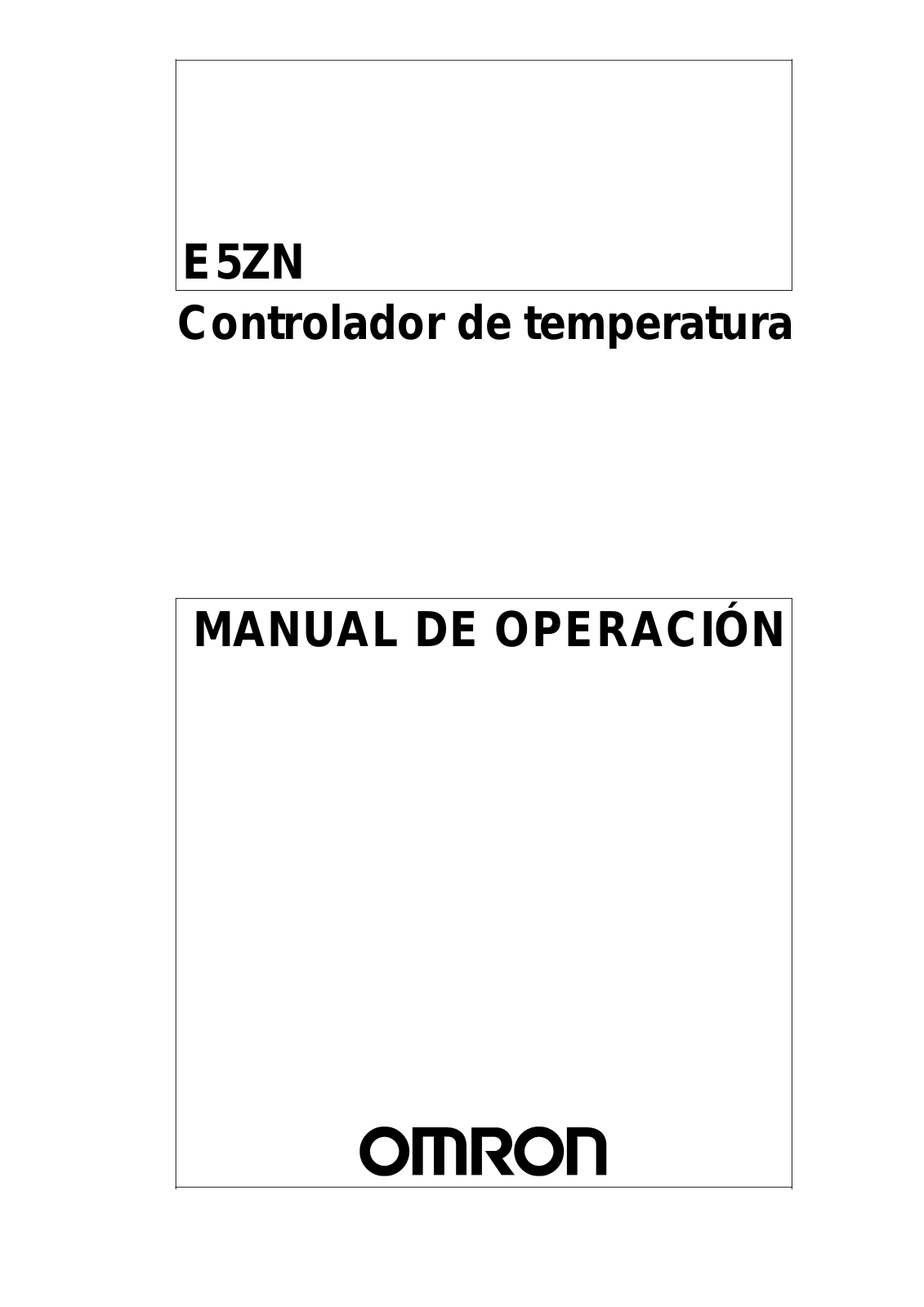 Omron E5ZN User Manual