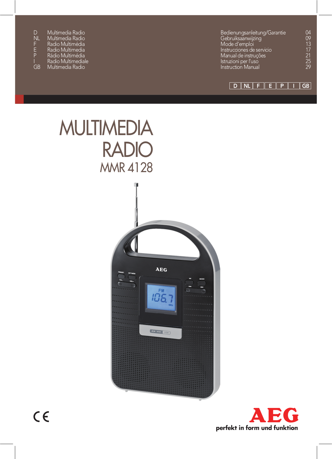 AEG MMR 4128 User Manual