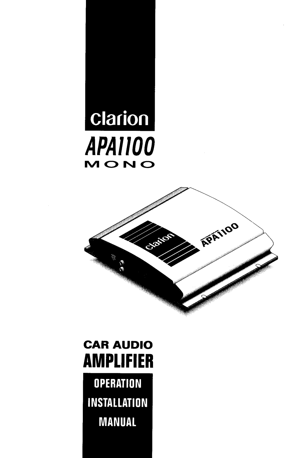 Clarion APA1100 User Manual