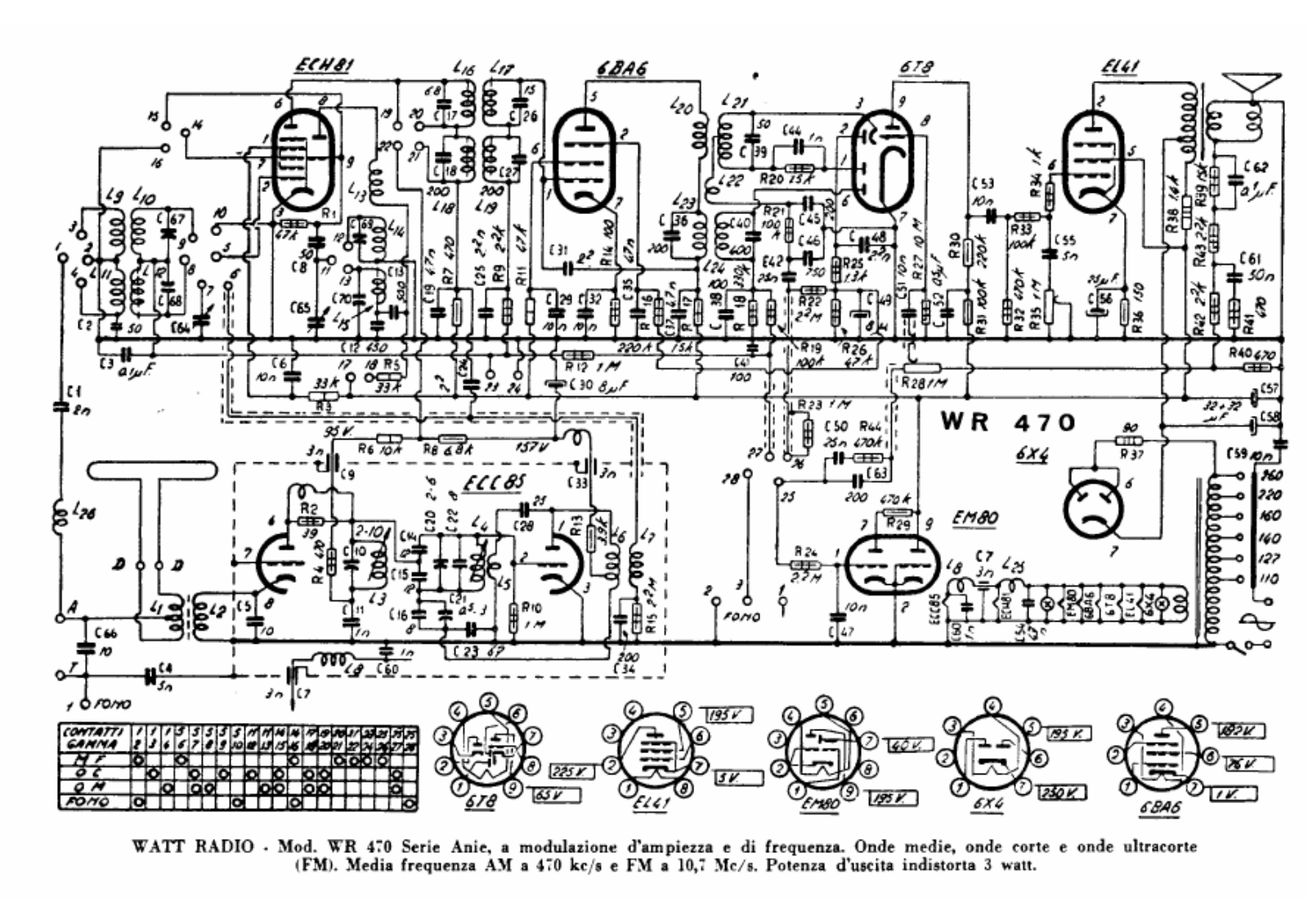 Watt Radio wr470 schematic