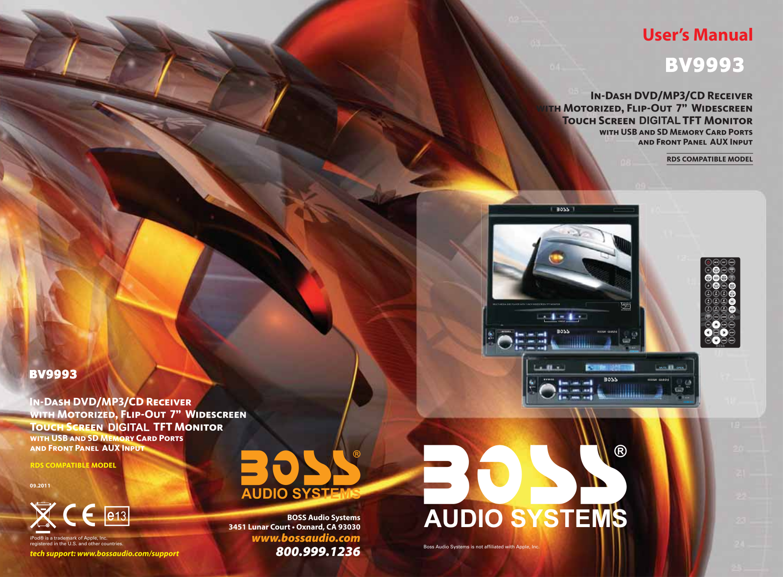 Boss Audio BV9993 User Manual