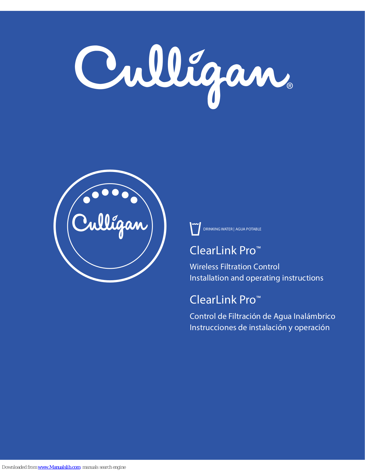 Culligan ClearLink Pro Installation And Operating Instructions Manual