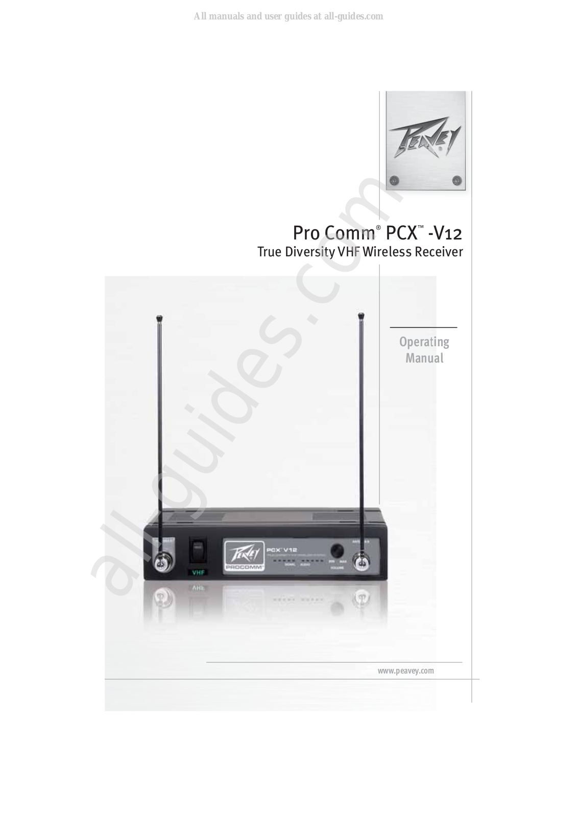 Peavey Pro Comm PCX-V12 Operating Manual