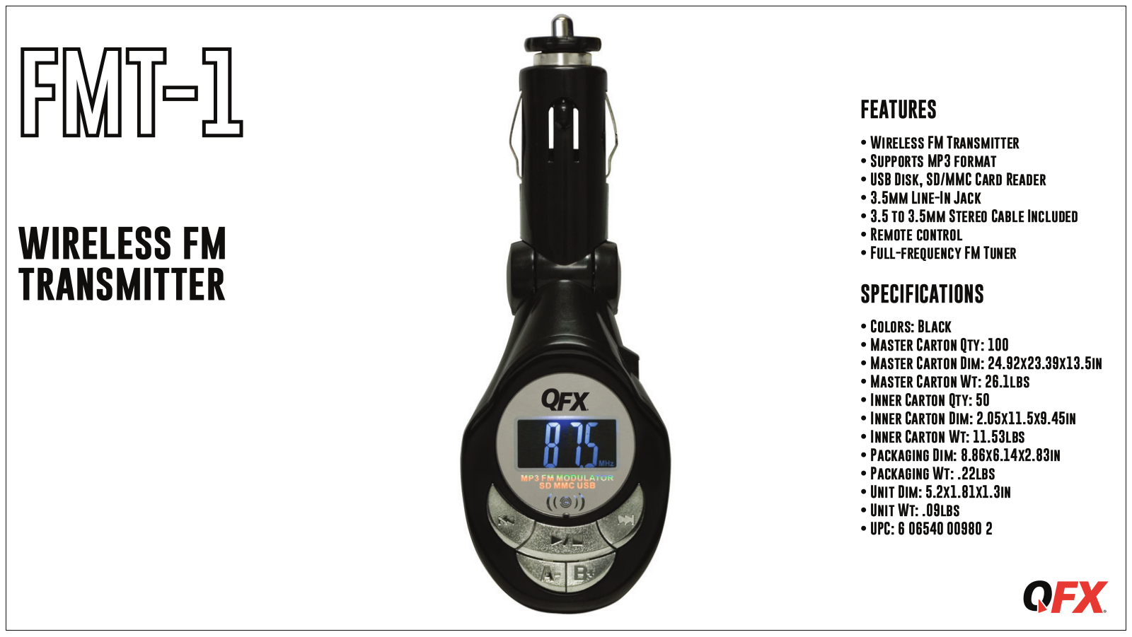 OFX FMT-1 User Manual