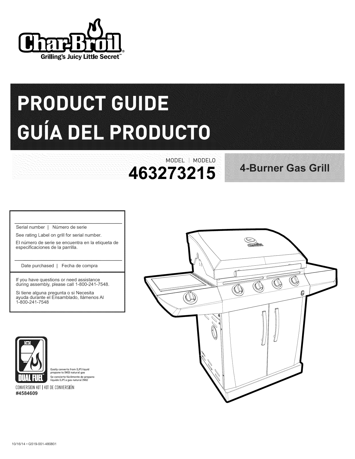 Char-Broil 463273215 Owner’s Manual