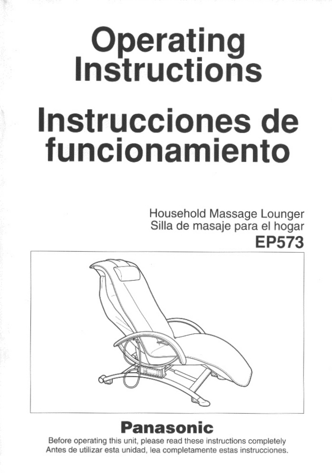 Panasonic ep573 Operation Manual