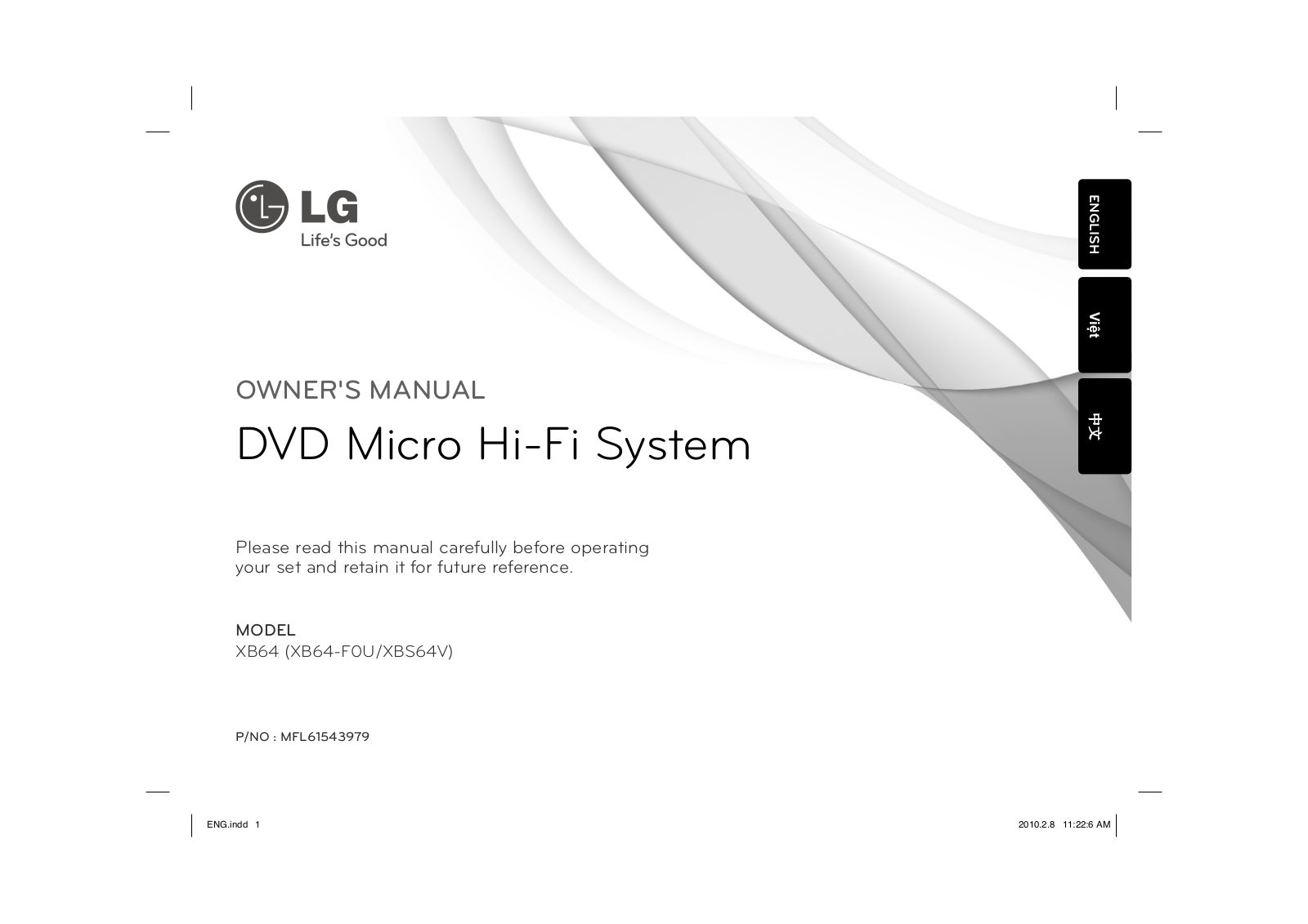 LG XB64-F0U Owner’s Manual