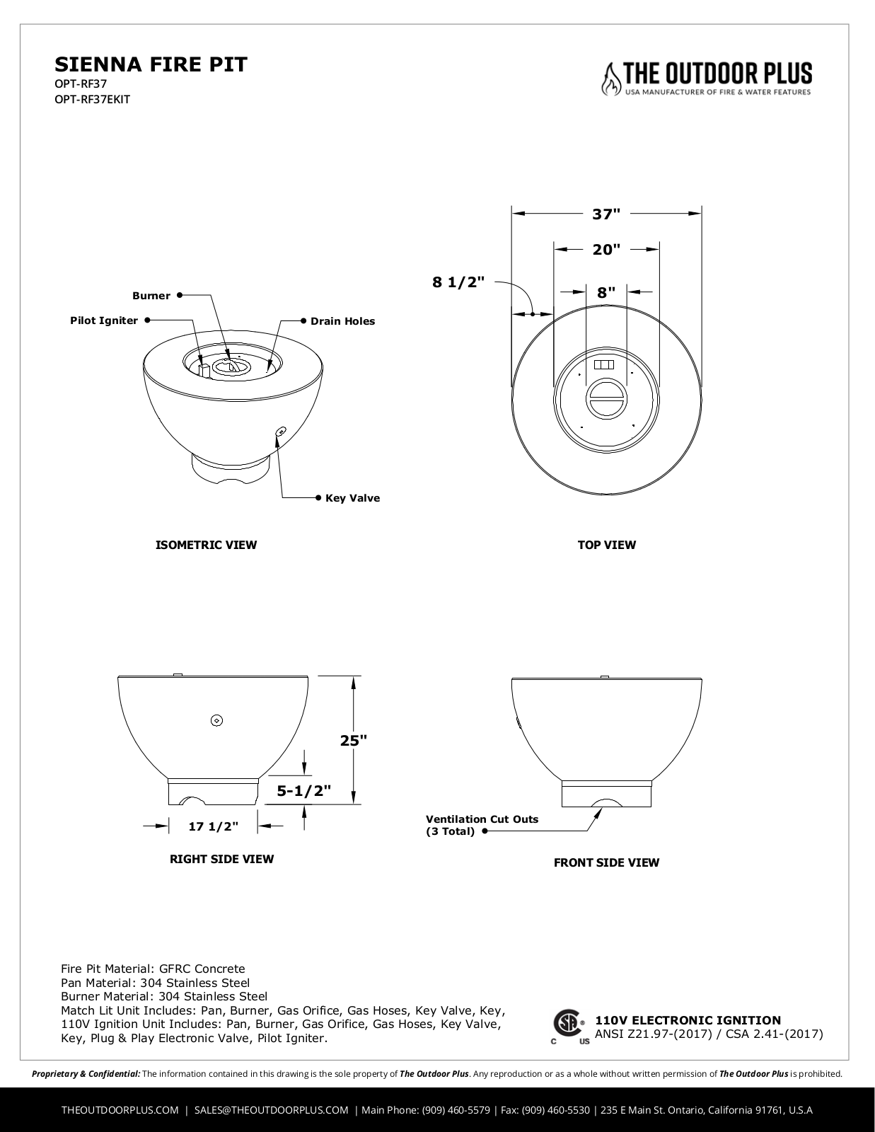 The Outdoor Plus ODPL1167 Specifications - ManualMachine.com