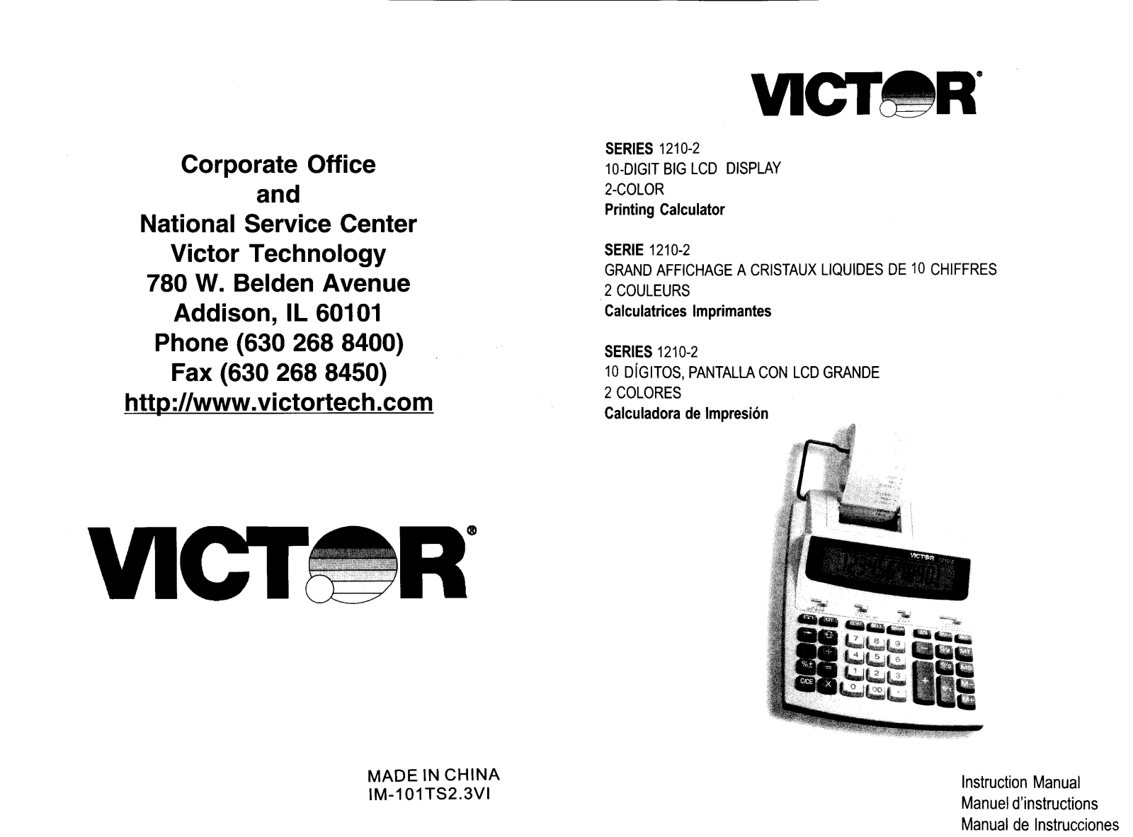 Victor Technology 1210-2 User Manual