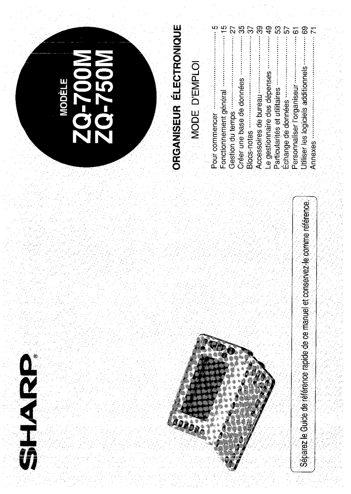 Sharp ZQ-750M, ZQ-700M User Manual