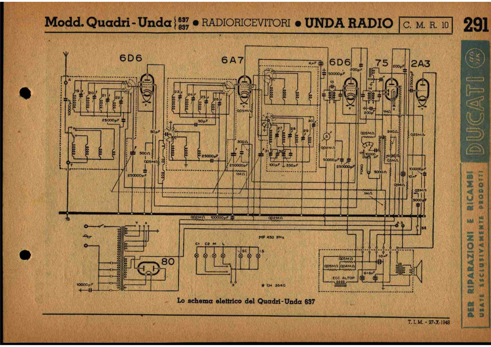 Unda Radio 637 schematic