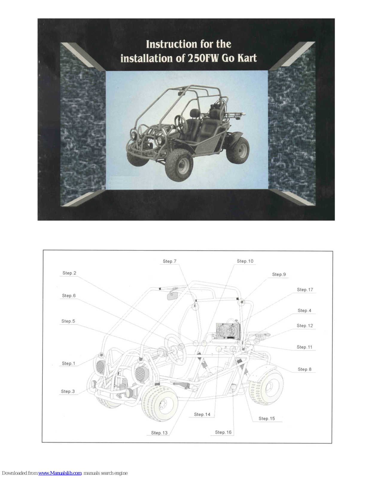 Go Kart 250FW Installation Instructions Manual