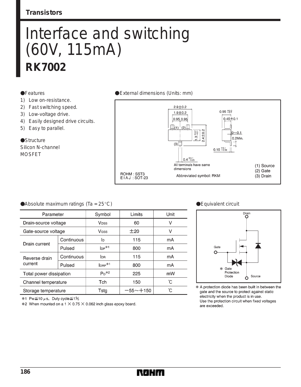 ROHM RK7002 Datasheet