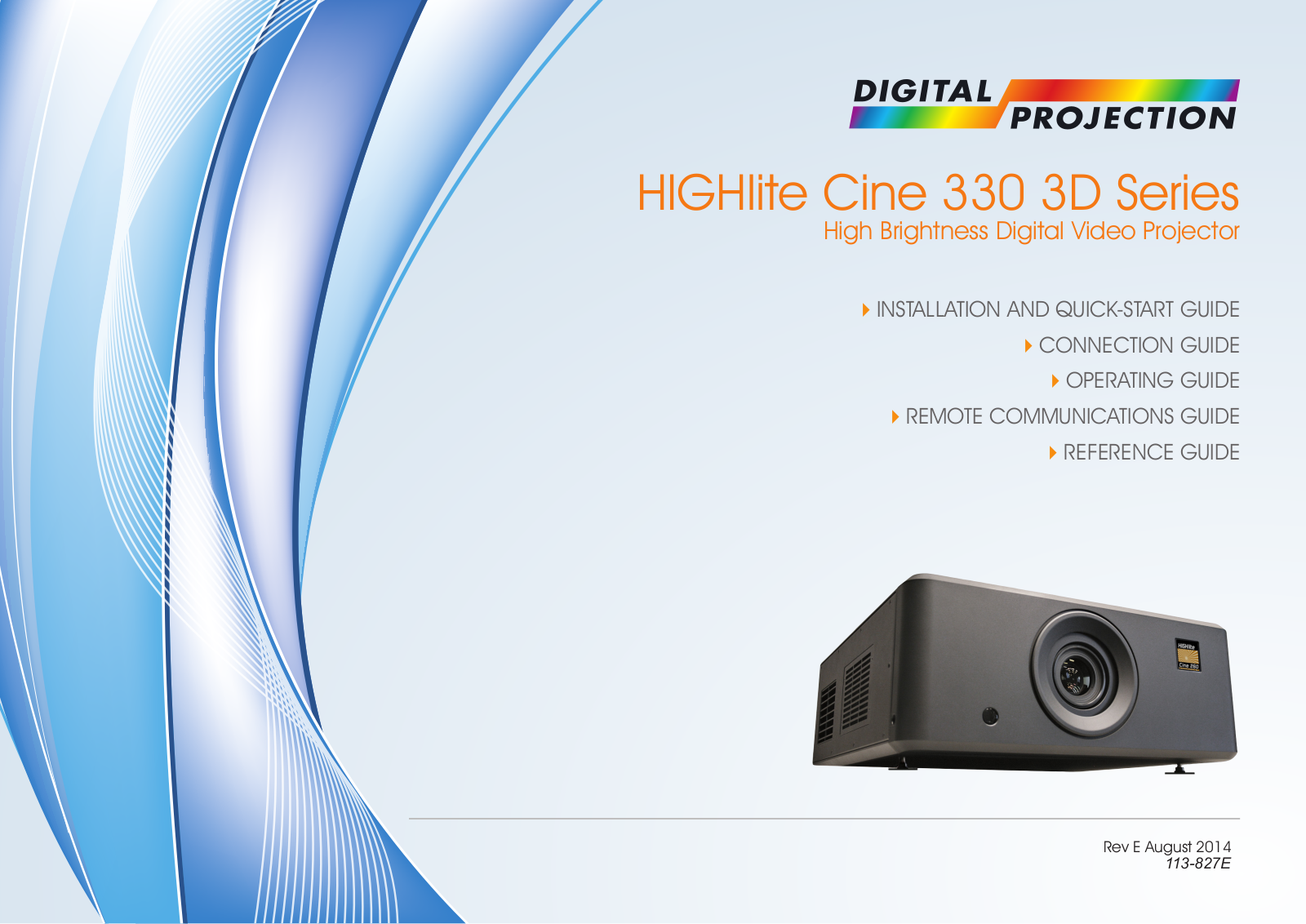 Digital Projection HIGHlite 330 3D HB, HIGHlite 330 3D HC User Manual