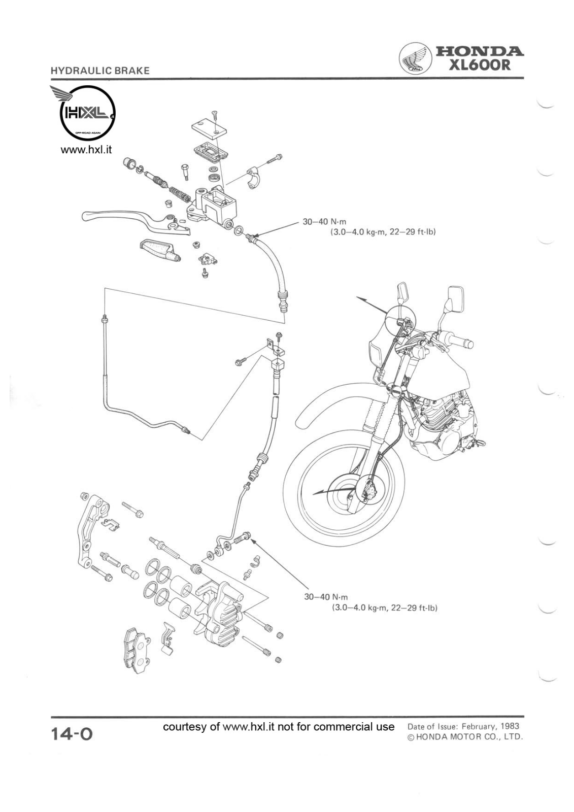 Honda XL600R Service Manual part 14