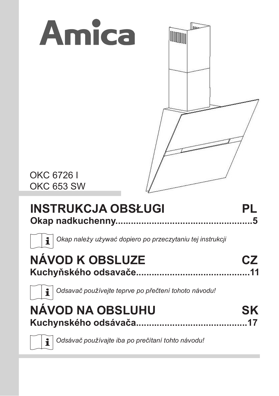 Amica OKC 6726 I User Manual