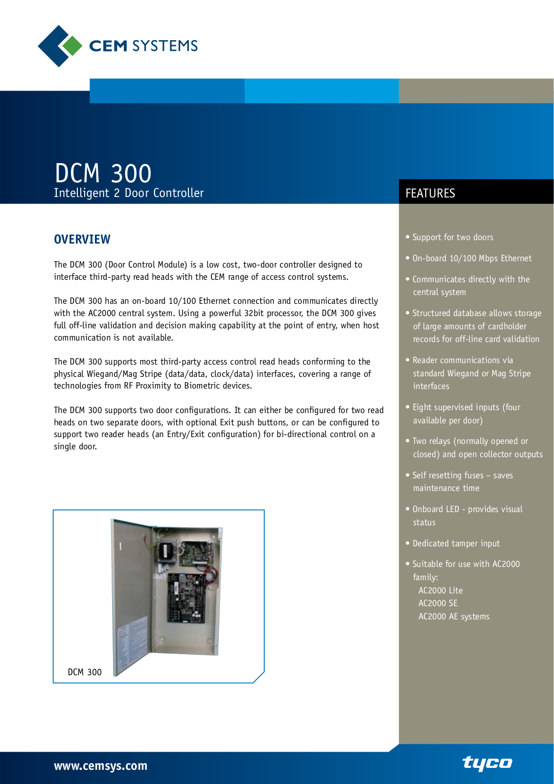 Tyco DCM 300 User Manual