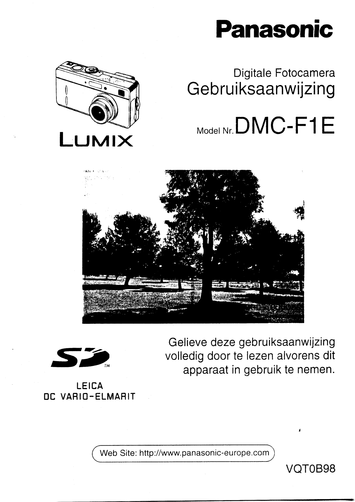 PANASONIC DMCF1, DMCF1E User Manual