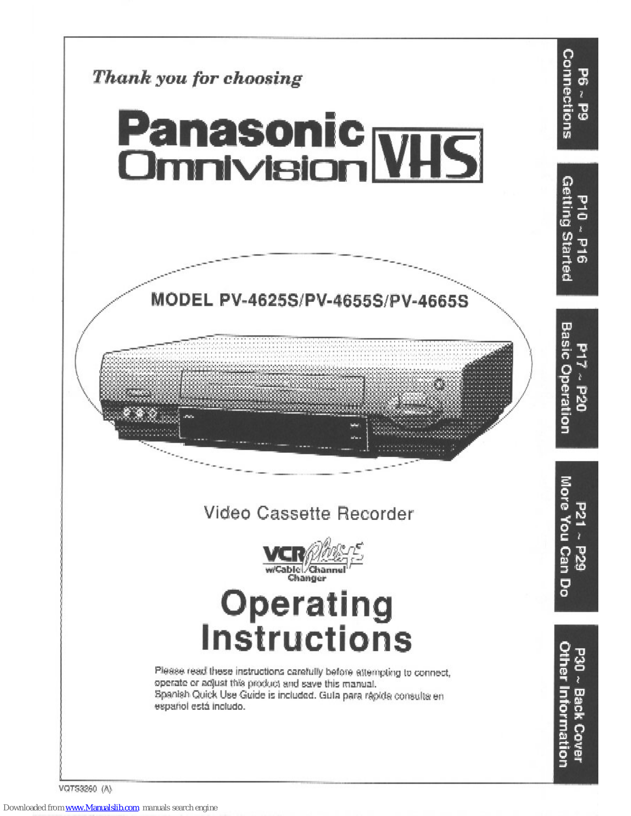 Panasonic Omnivision PV-4655S, Omnivision PV-4665S, Omnivision PV-4625S User Manual