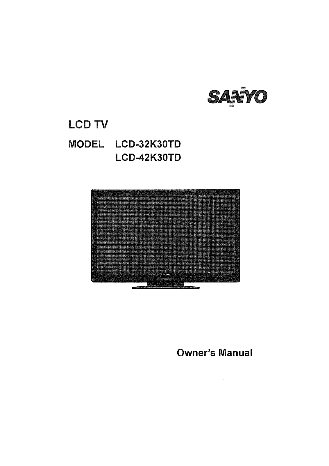 Sanyo LCD-42K30TD User Manual