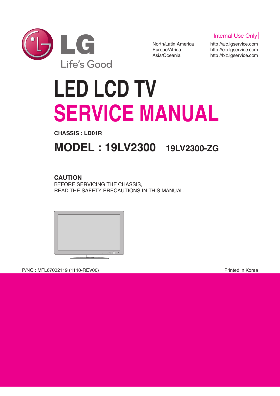 LG 19LV2300-ZG Schematic
