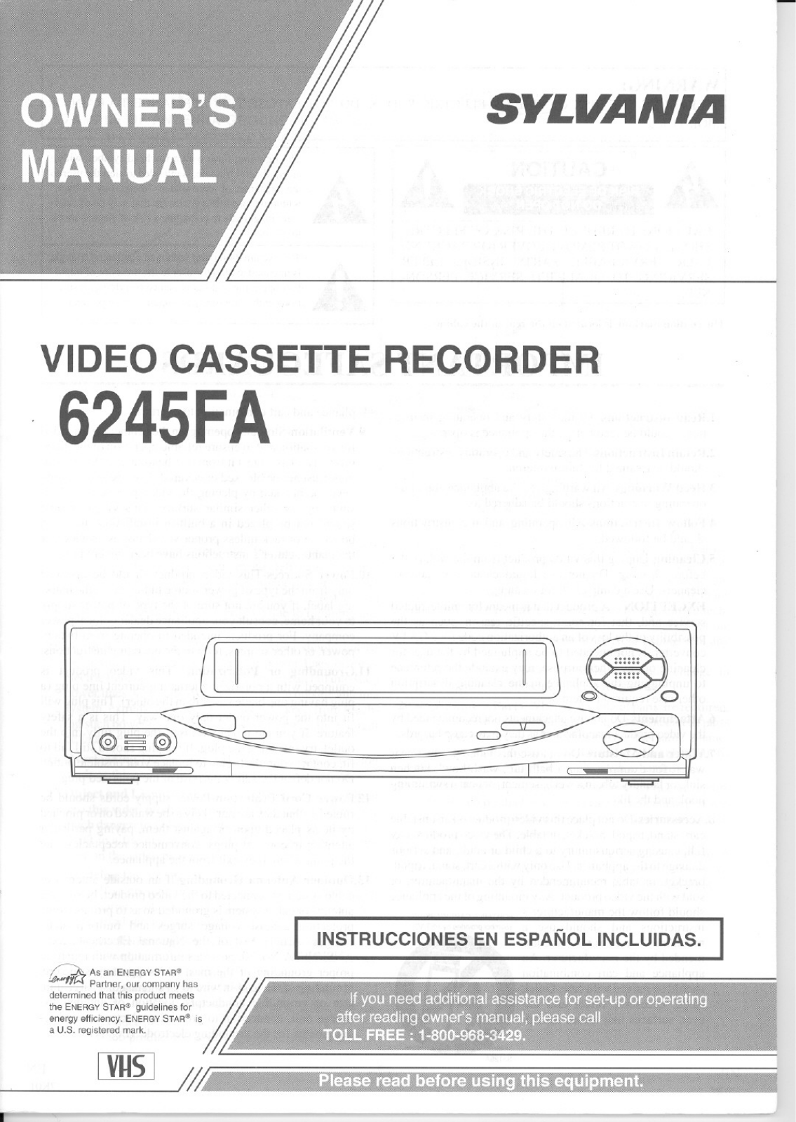 Sylvania 6245FA User Manual