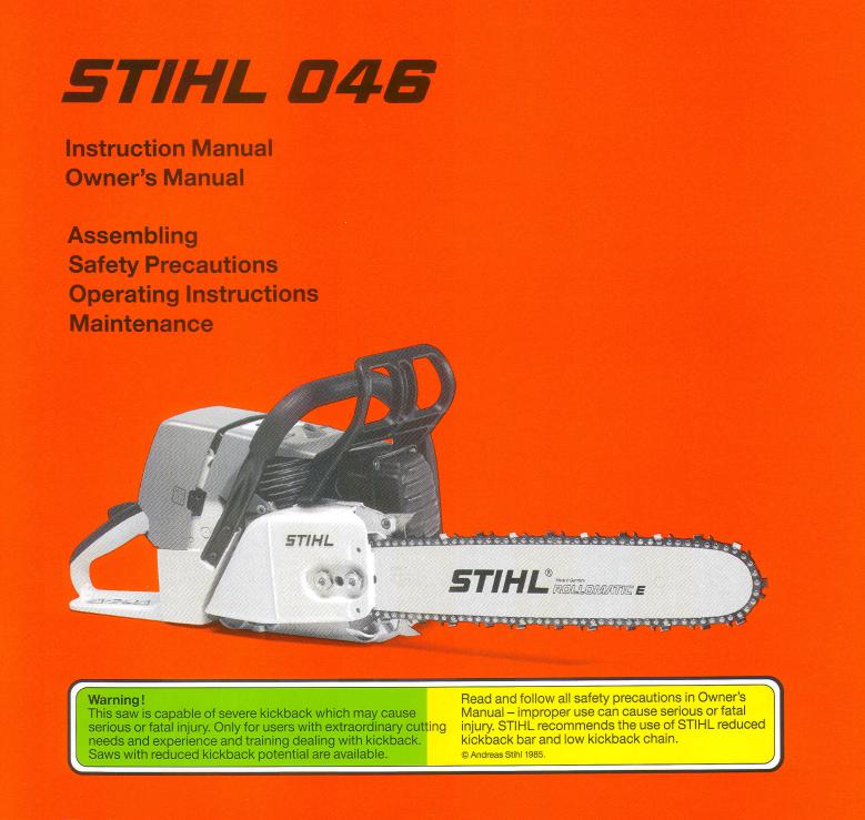STIHL 046 Owner's Manual
