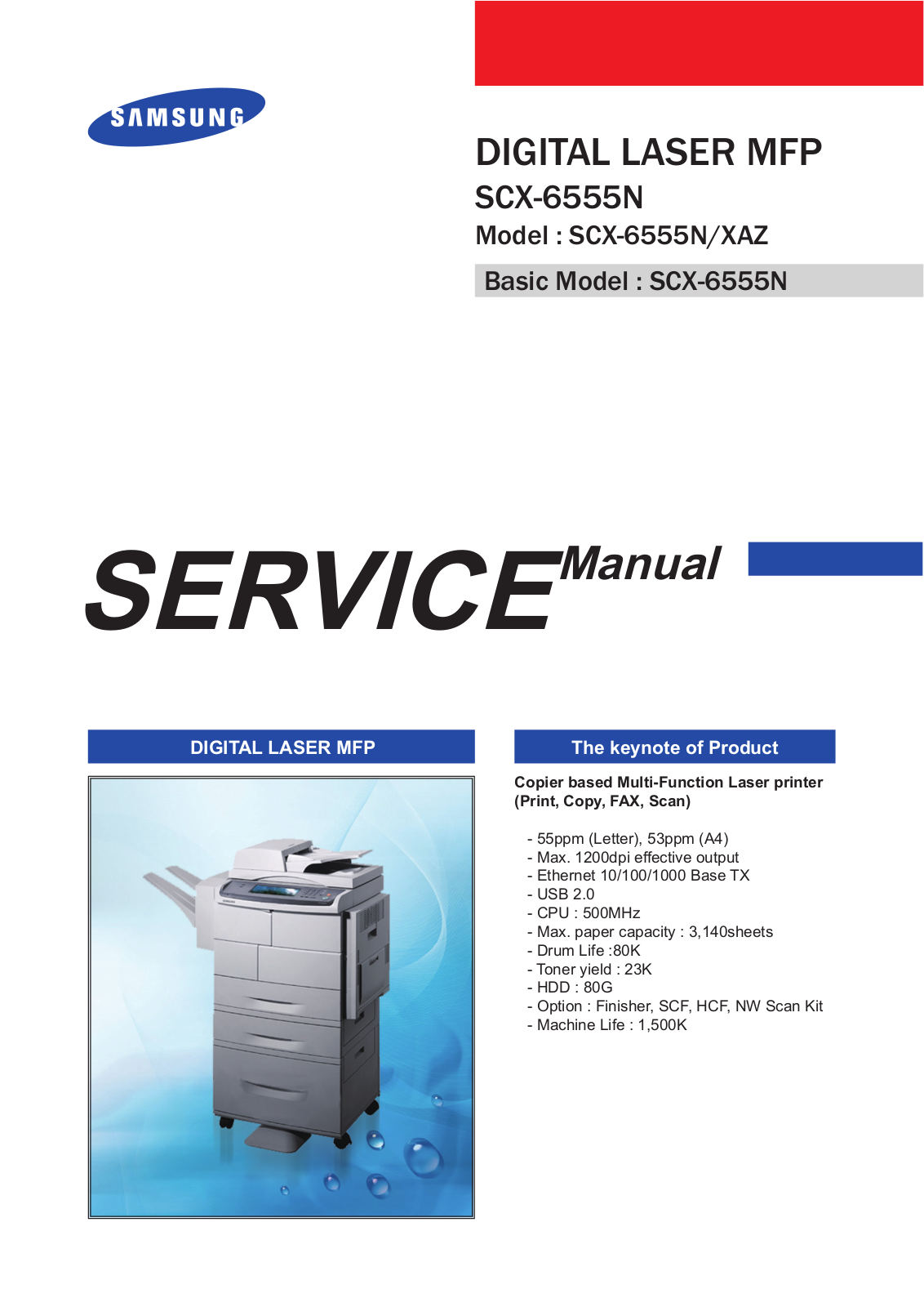 Samsung SCX-6555N Service Manual