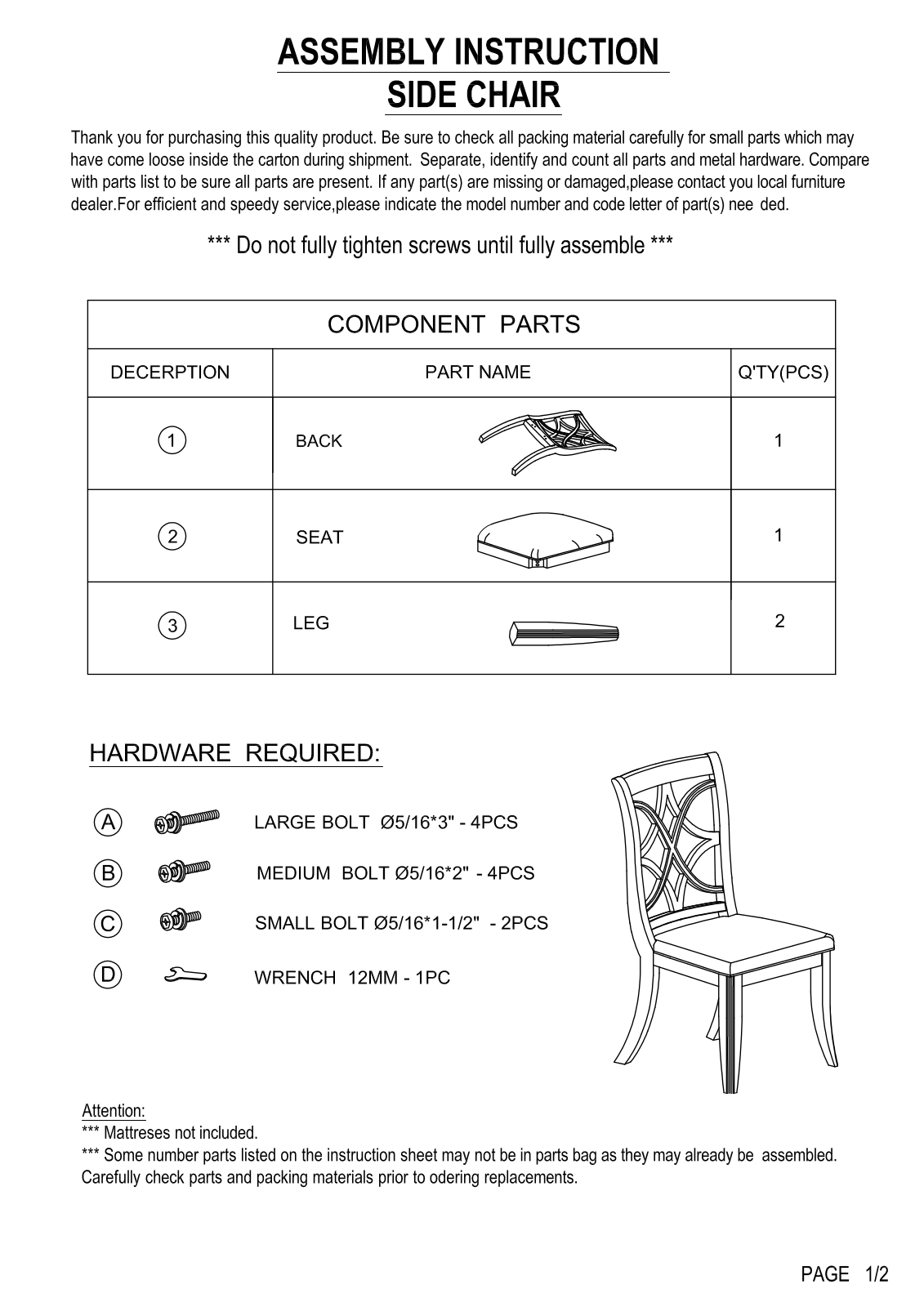 Lark Manor™ DABY5271 Assembly Instructions - ManualMachine.com