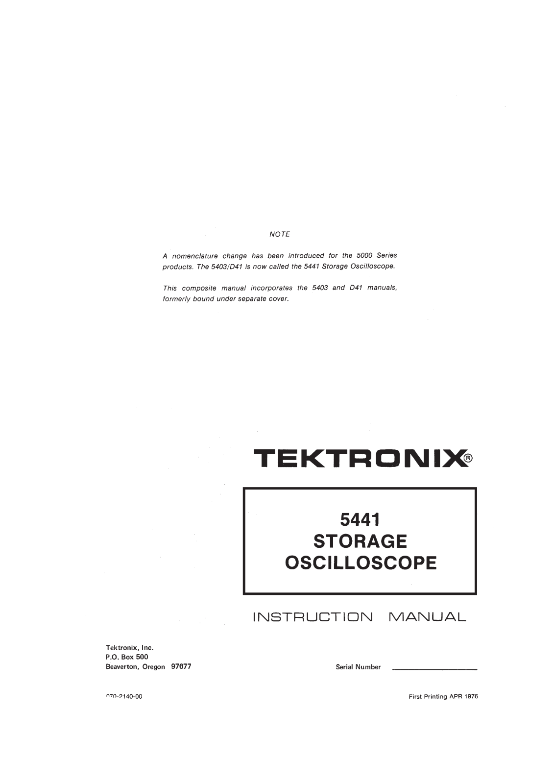 Tektronix 5441 schematic - ManualMachine.com