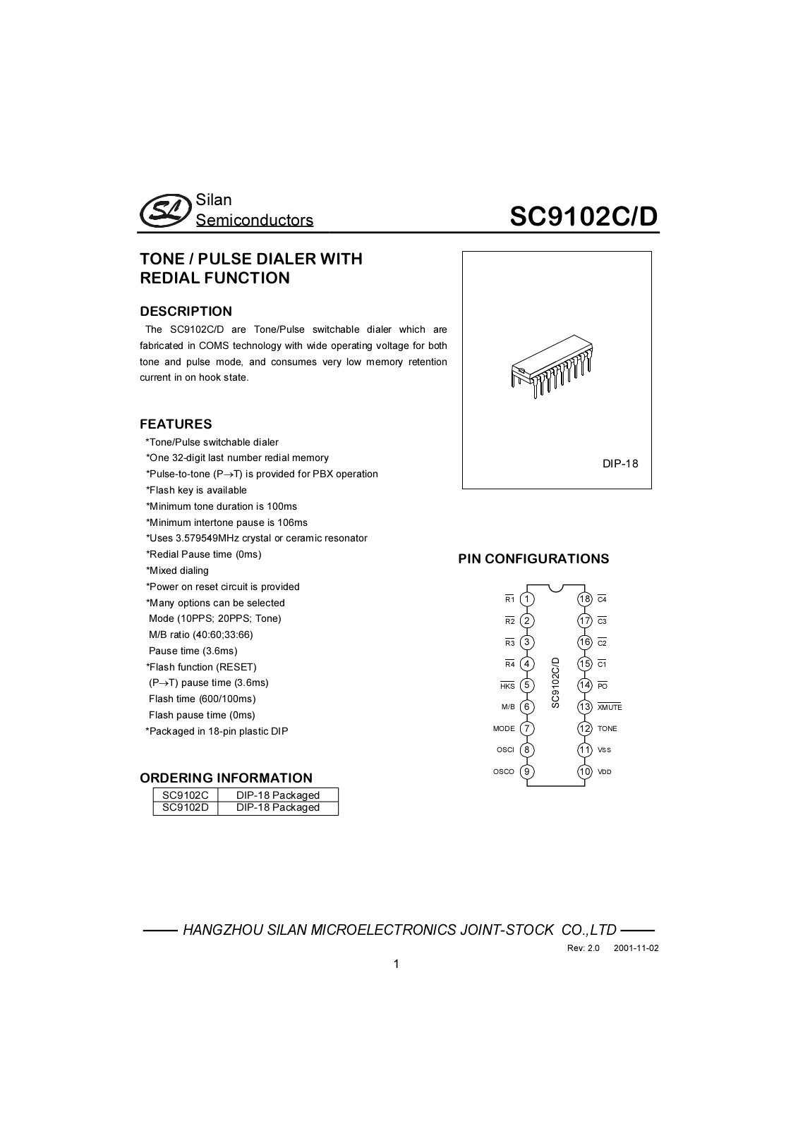 SILAN SC9102C, SC9102D Datasheet