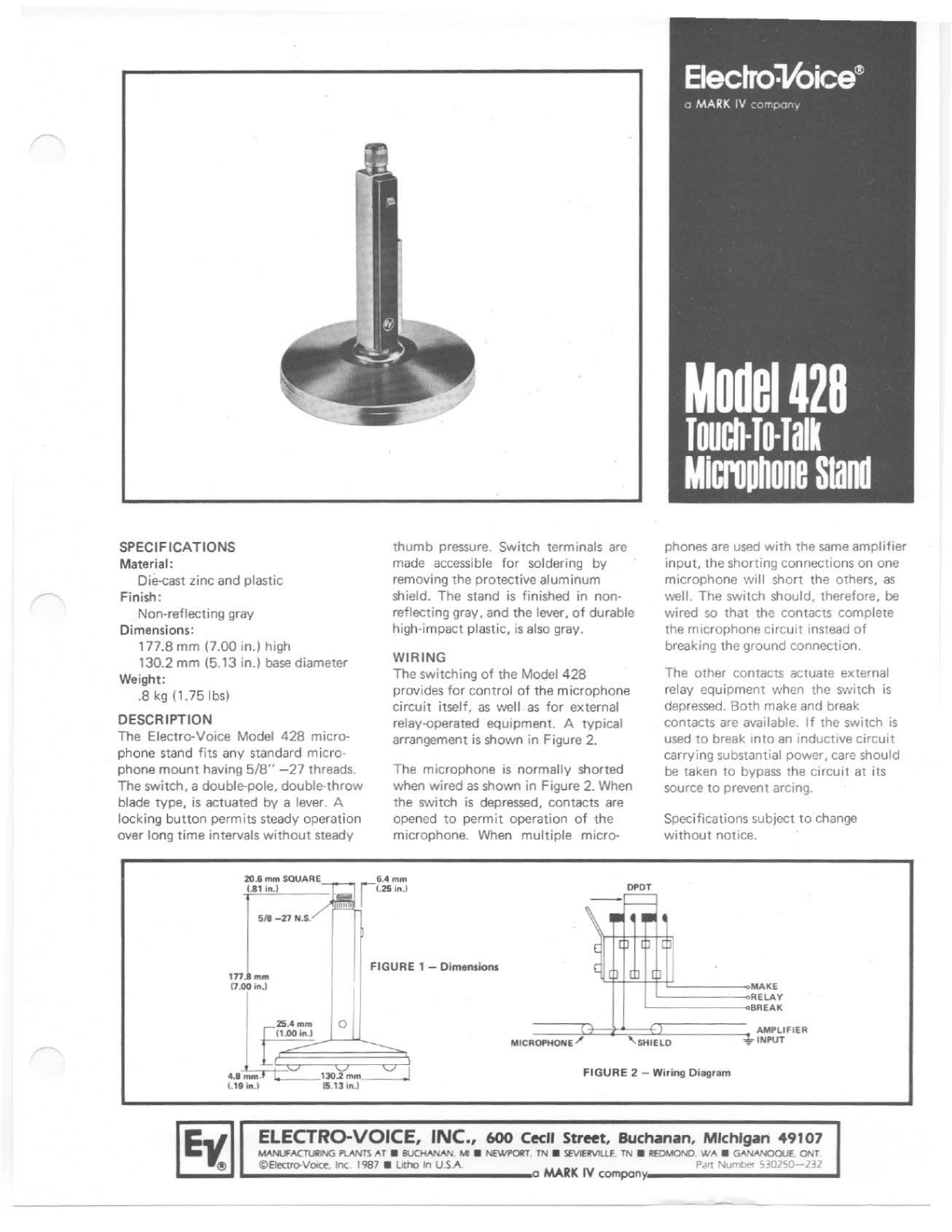 Electro-voice 428 BROCHURE