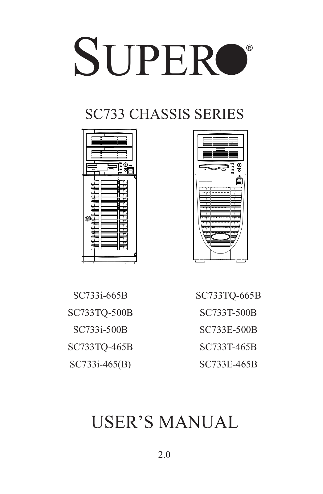 Supermicro 733TQ-668B operation manual