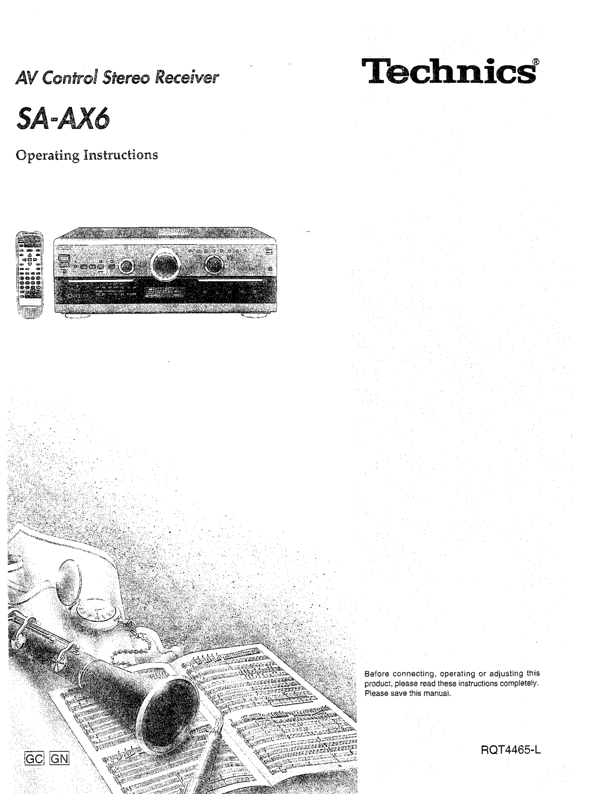 Technics SAAX-6 Owners manual