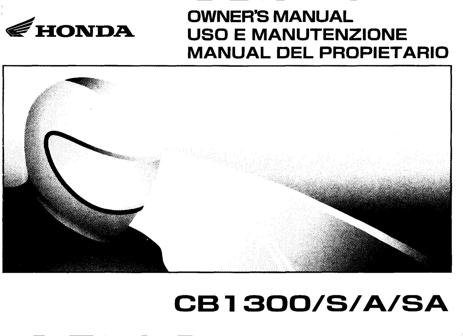 Honda CB1300SA 2006 Owner's Manual