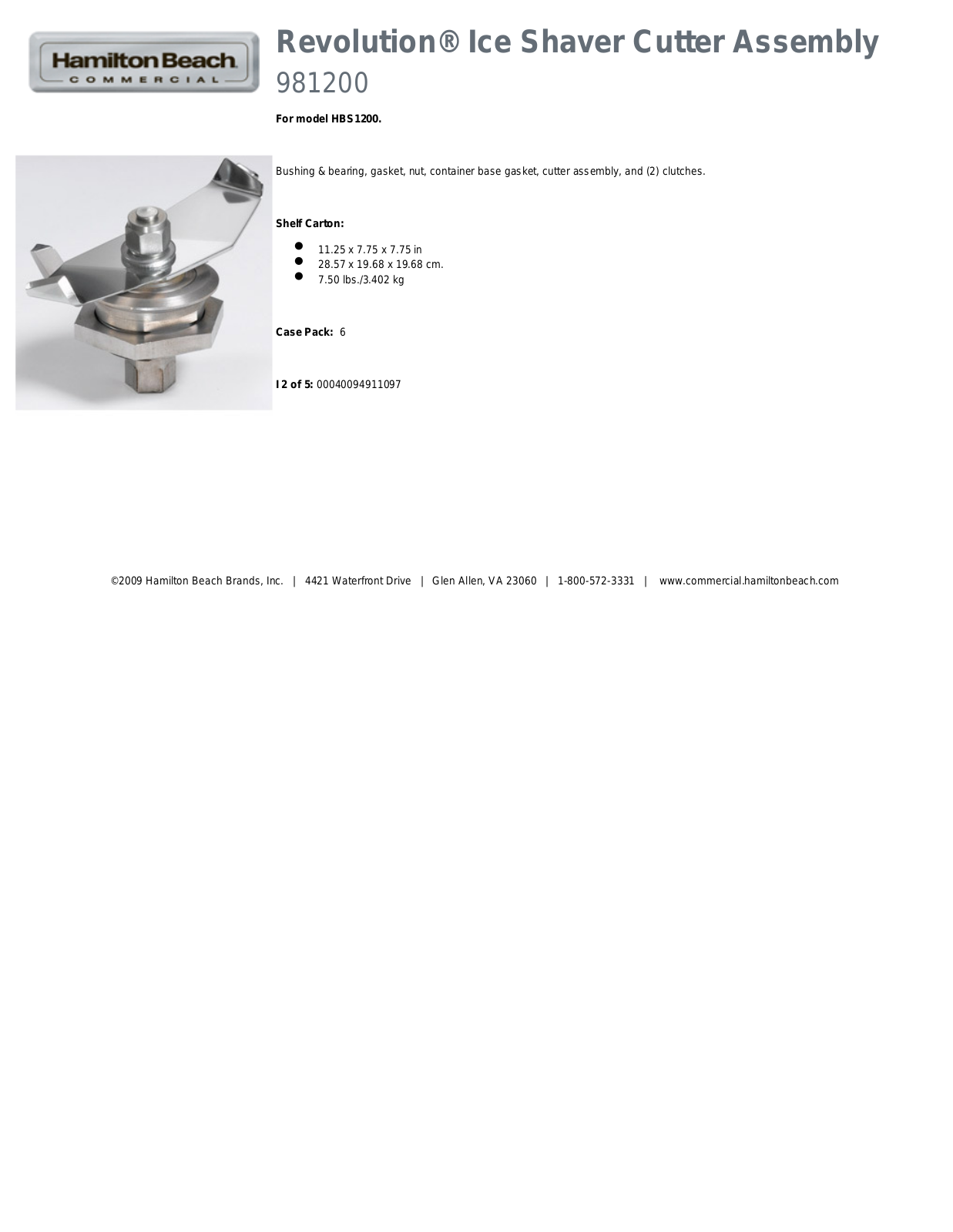 Hamilton Beach 981200 User Manual - ManualMachine.com