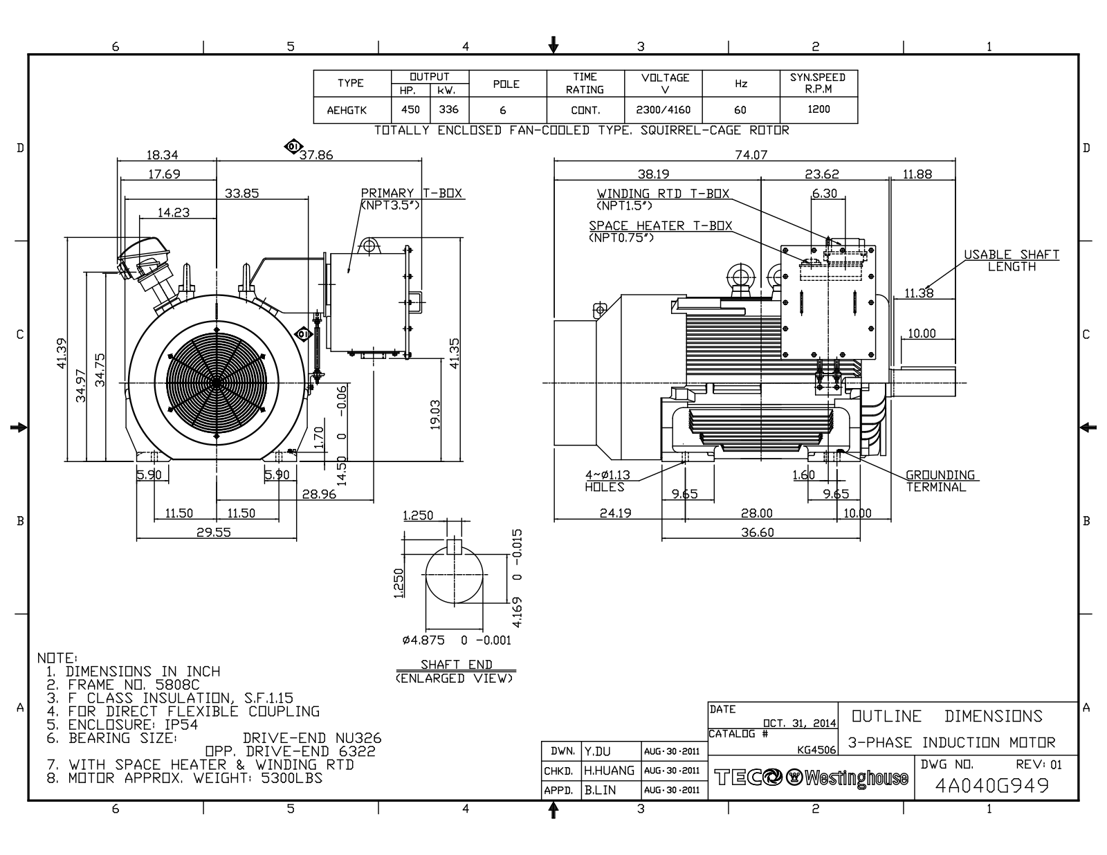 Teco KG4506R Reference Drawing