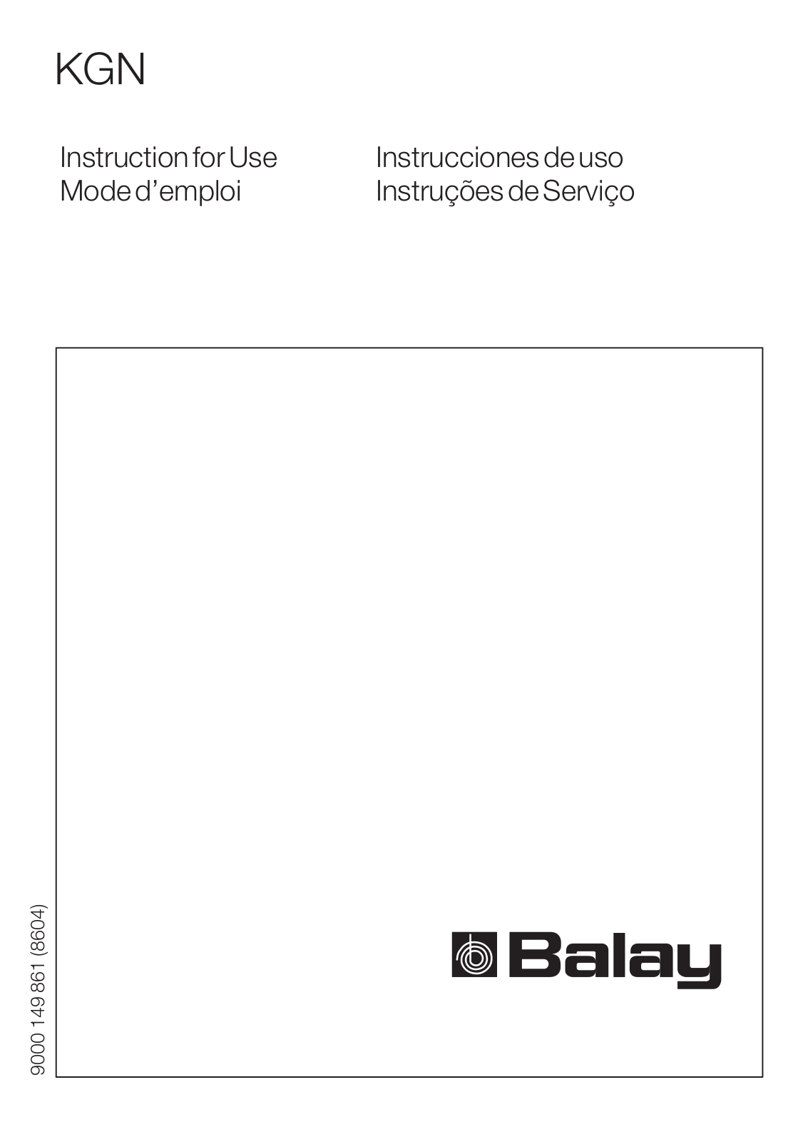 Balay 3KFL7650, 3KFP7660, 3KFL7850 User Manual