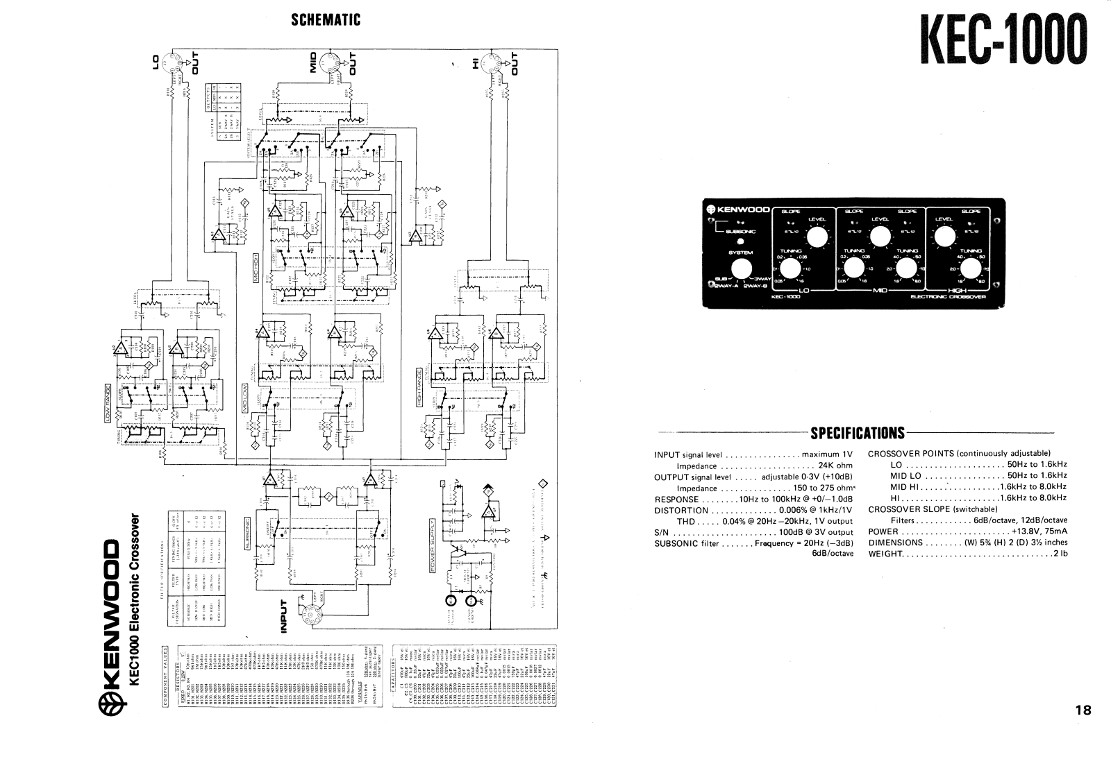 Kenwood KEC-1000 Schematic