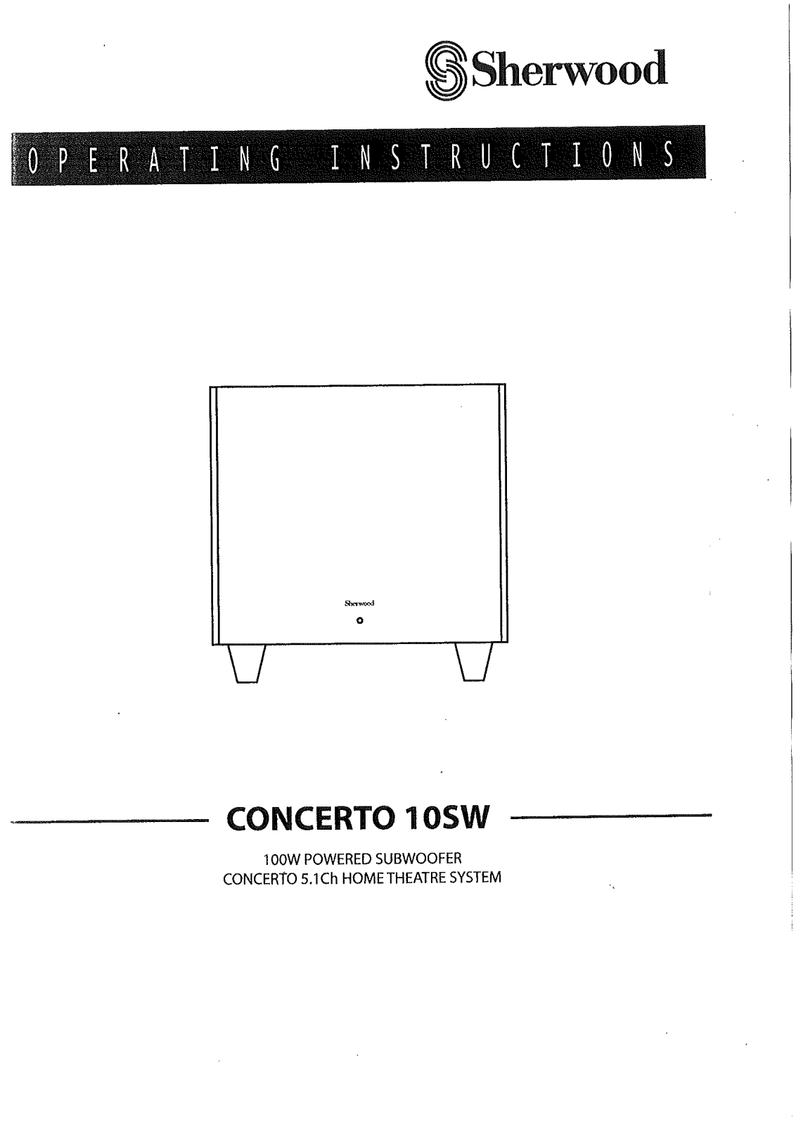 Sherwood CONCERTO-PACK Installation Guide