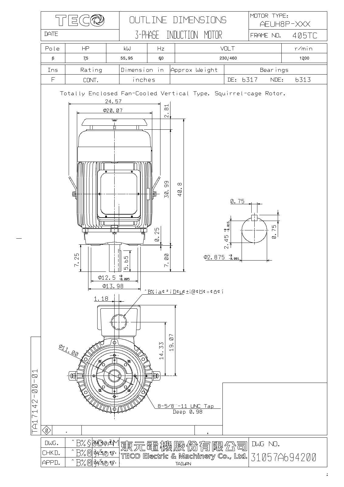 Teco NPV0756C Reference Drawing