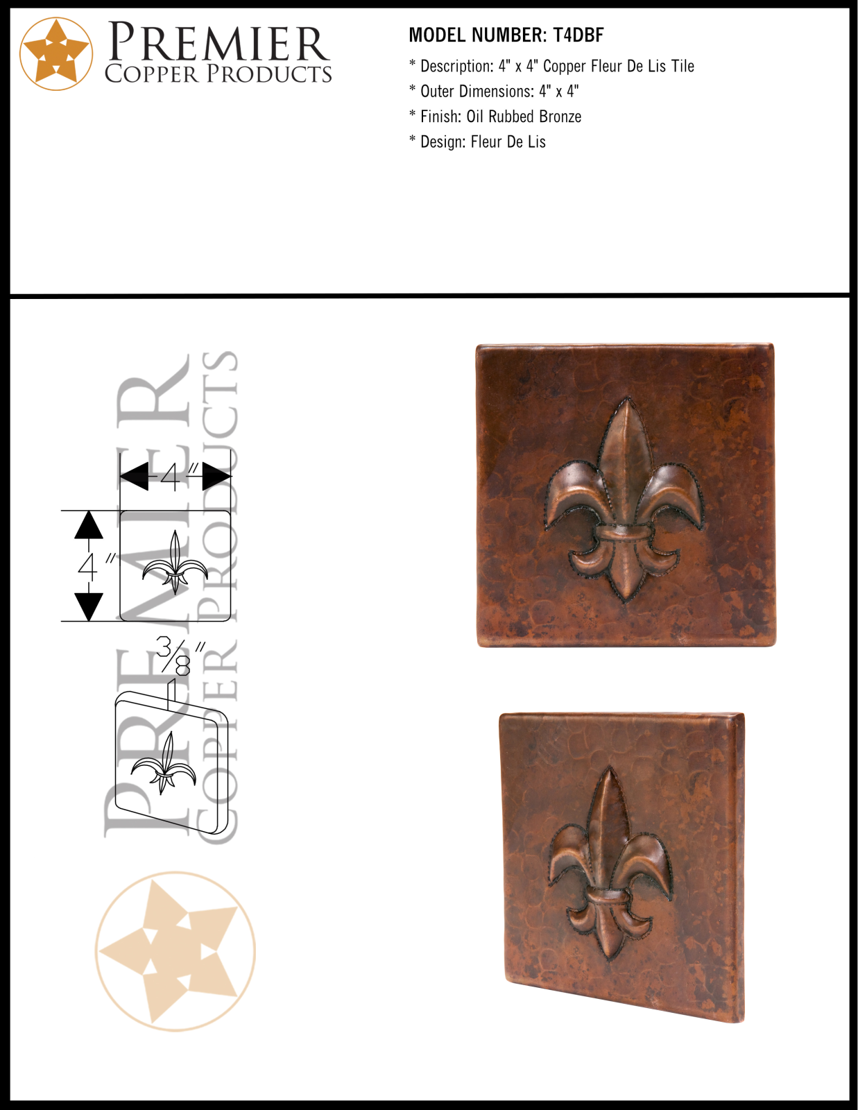 Premier Copper Products IER1077 Specifications - ManualMachine.com