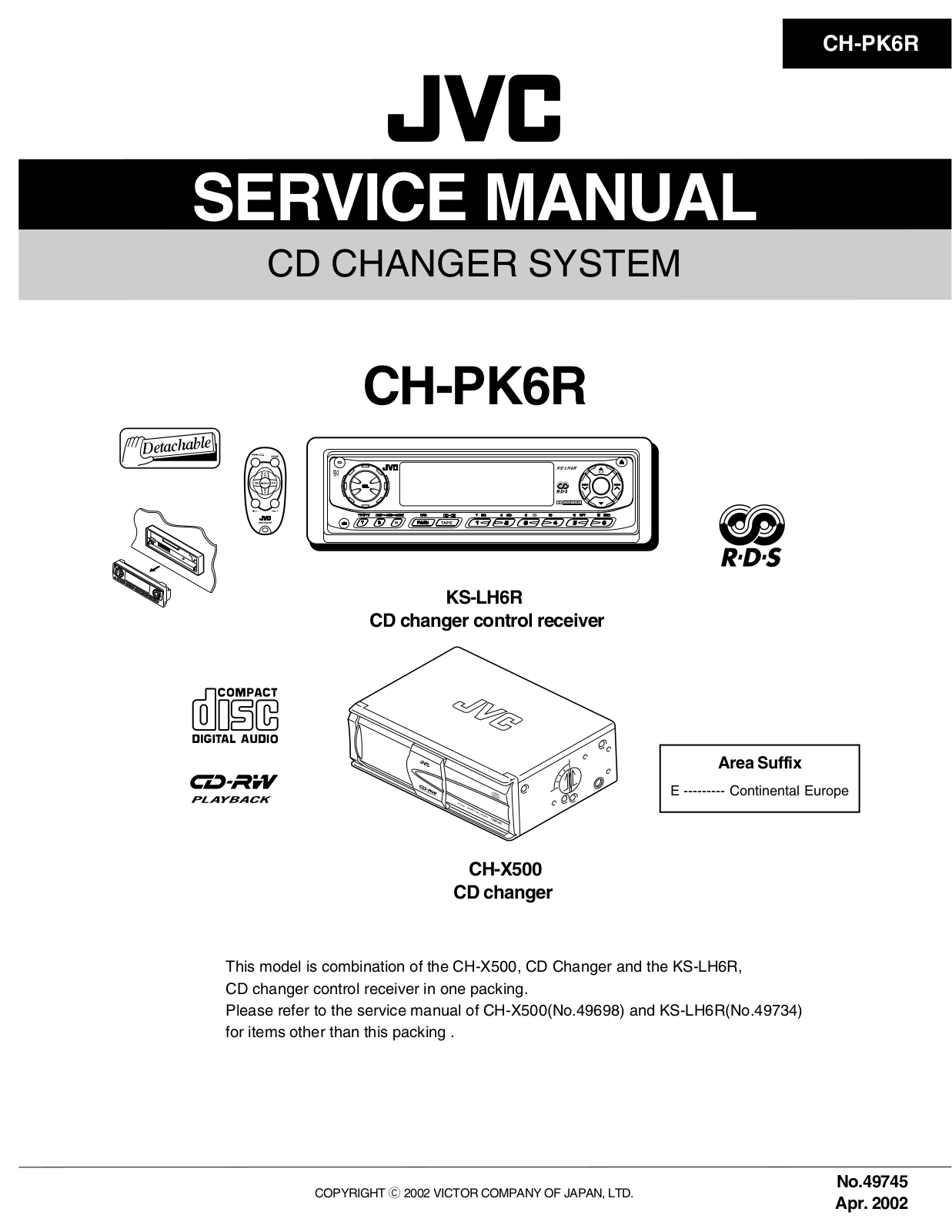 JVC CH-PK6R Service Manual