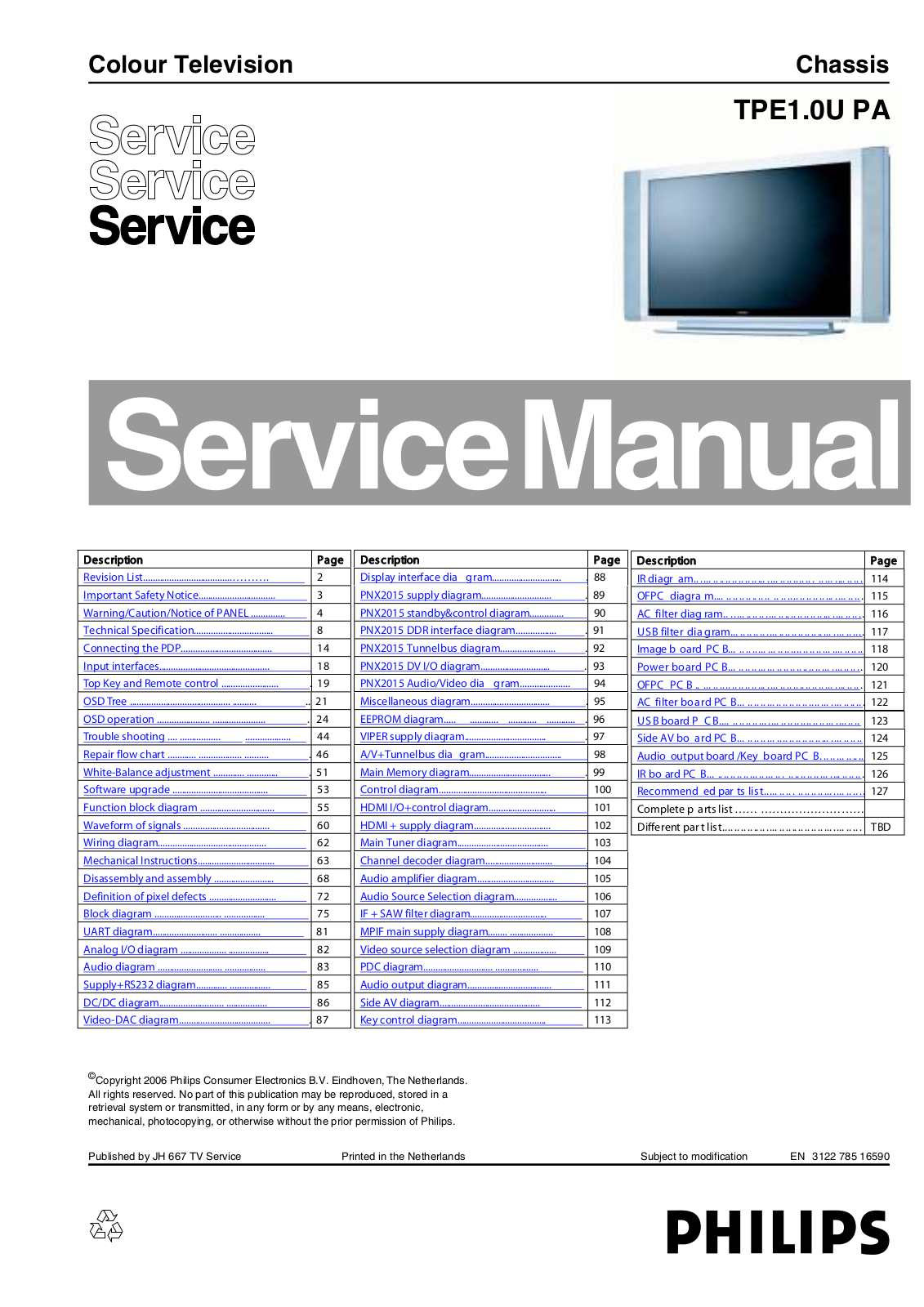 Philips TPE1.0U-PA Service Manual