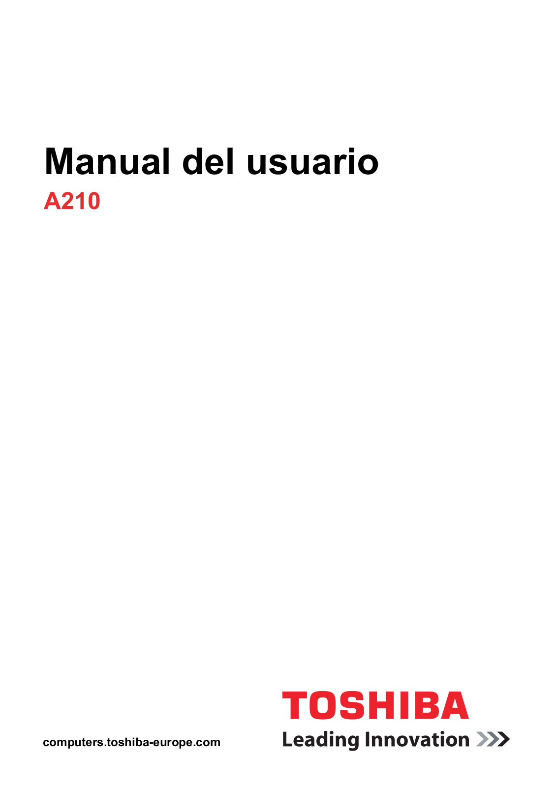 Toshiba EQUIUM A210, SATELLITE A210, SATELLITE A200 Manual