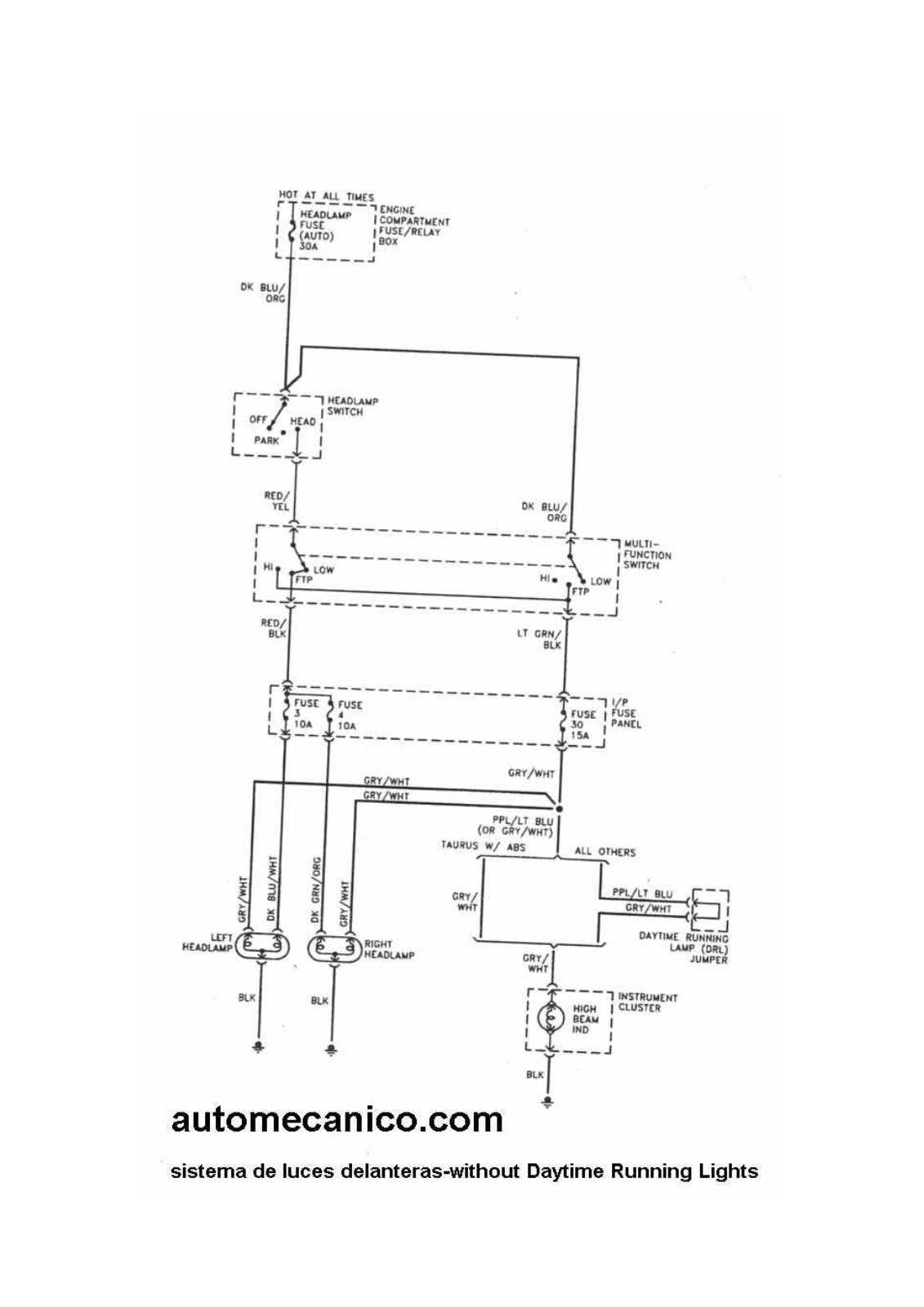 FORD Taurus 6-29 dtaur6 Diagram