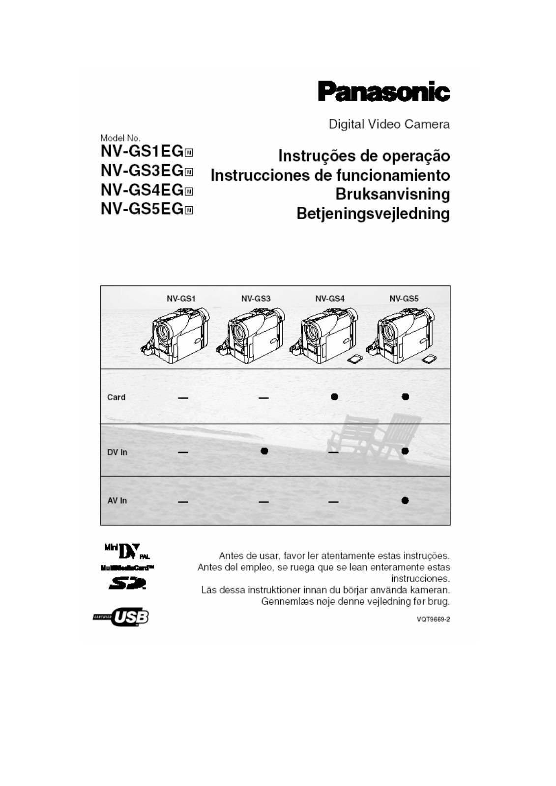 Panasonic NVGS5, NVGS4, NVGS3, NVGS1 User Manual