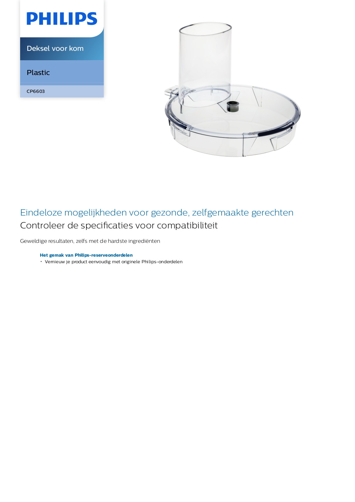 Philips CP6603/01 Leaflet - ManualMachine.com