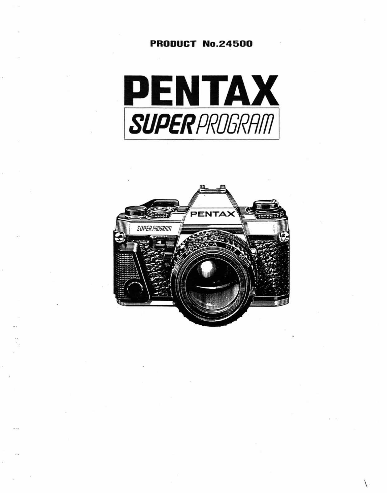 Pentax Super Program Repair manual