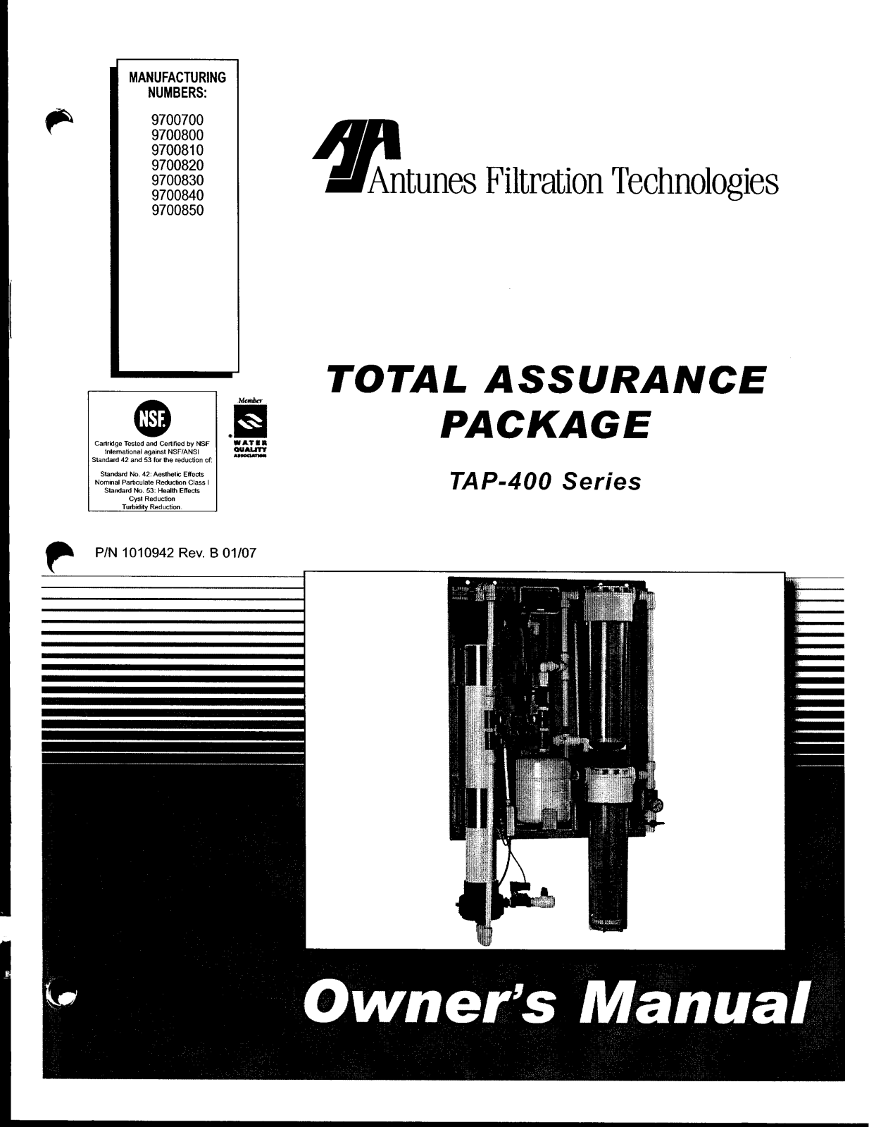 Antunes TAP-420 Installation Manual